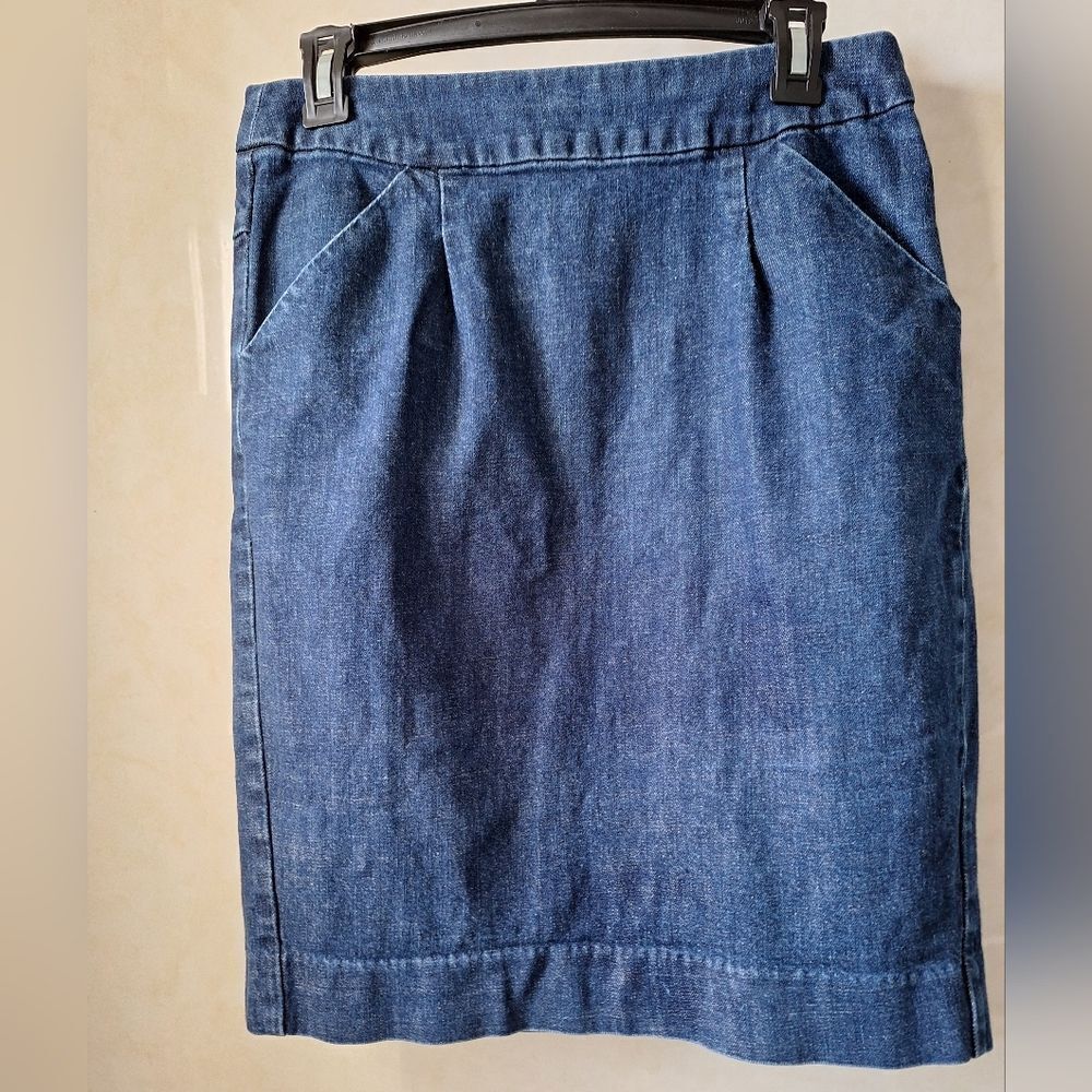 J.Crew 6 Denim Pencil Stretch Skirt